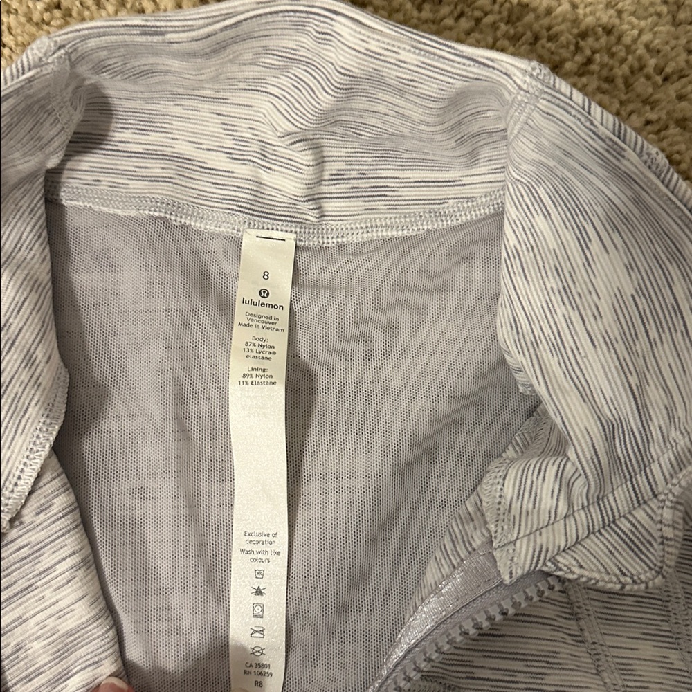 Lululemon Athletica Striped Zip-Up Jacket